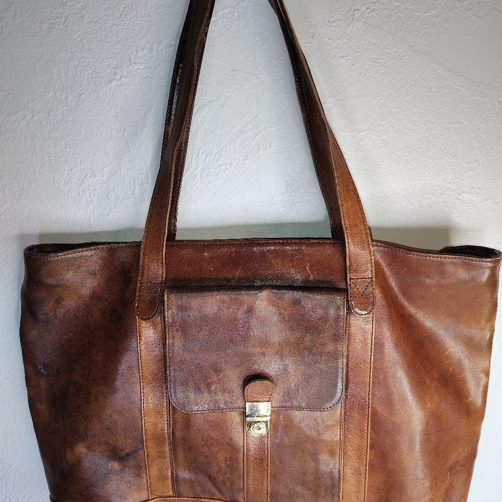 Brown Leather Tote Bag
